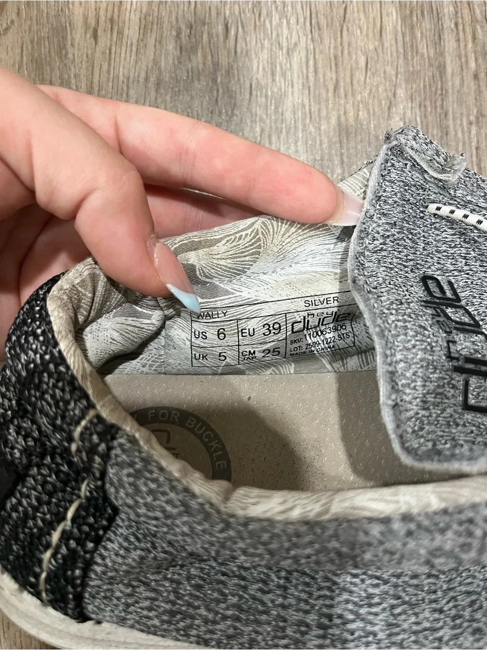 Hey Dude Men's Wally Knit Slip-On Shoes in Heather Gray